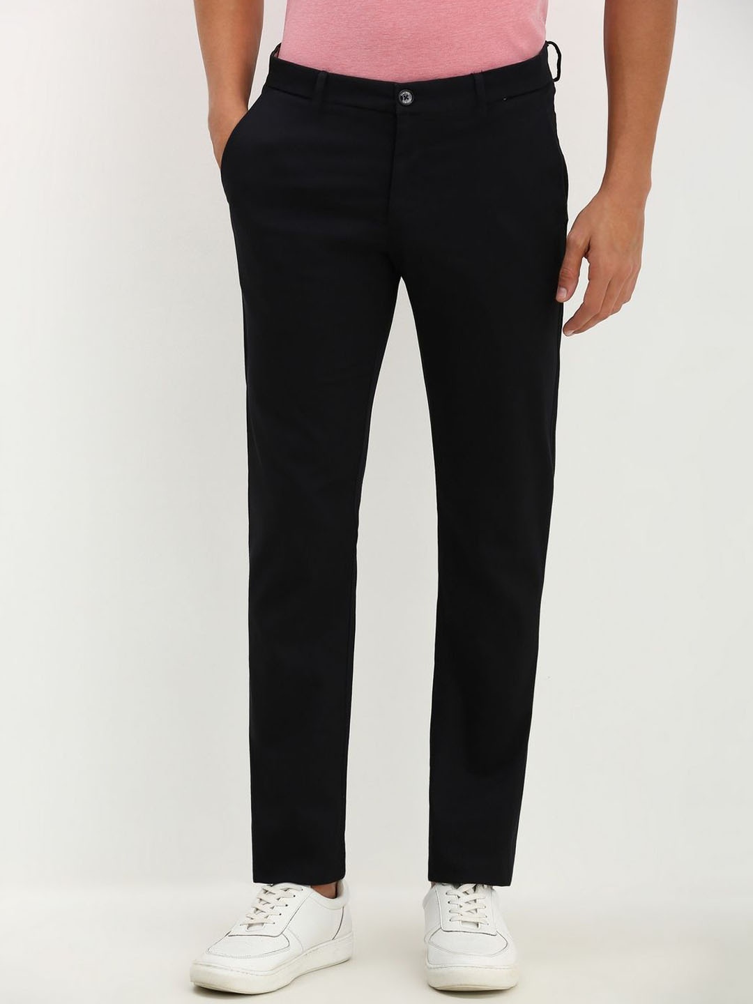 

Allen Solly Men Slim Fit Trousers, Black