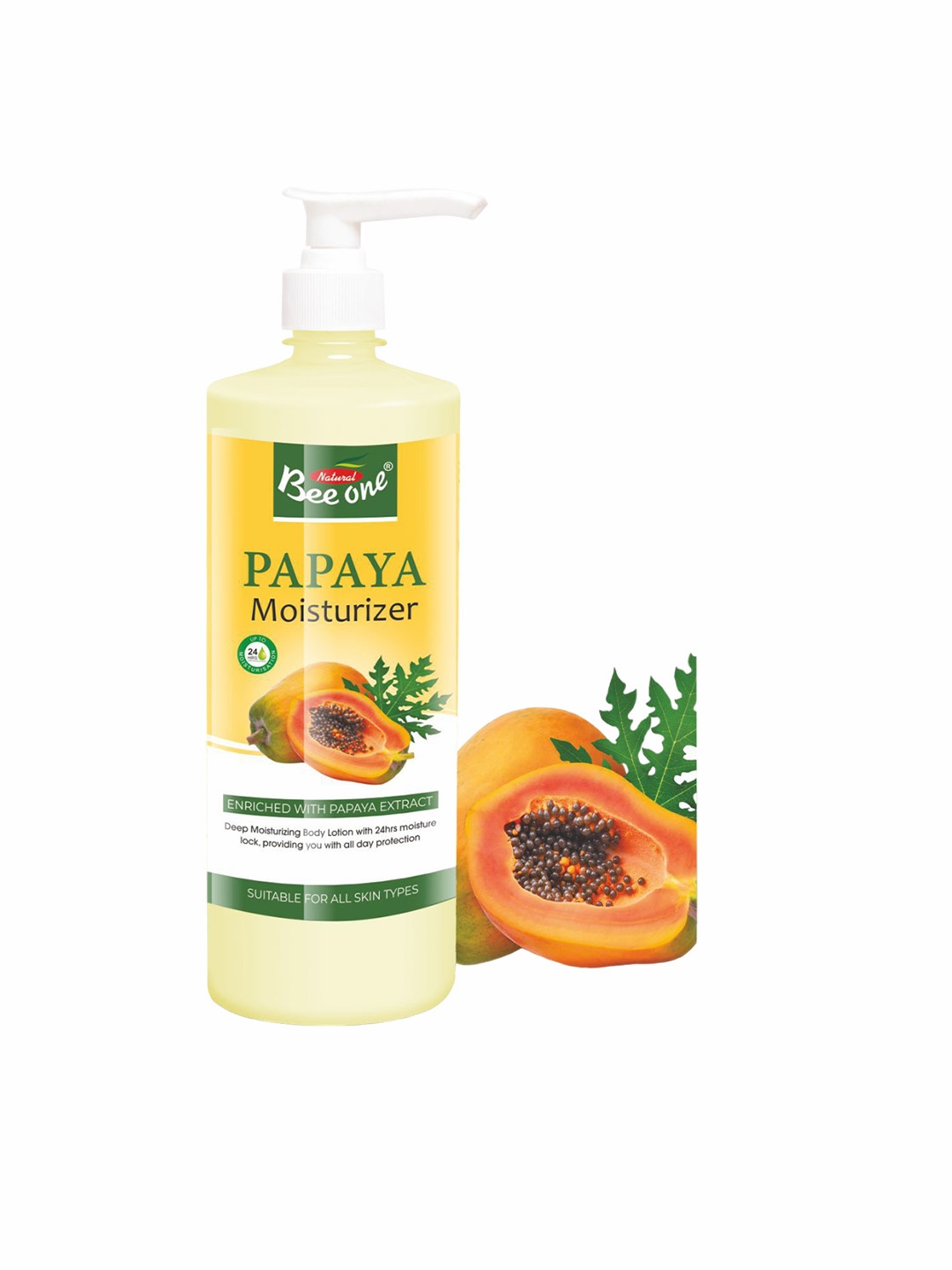 

Beeone Papaya Moisturizer Body Lotion- 500ml, Yellow