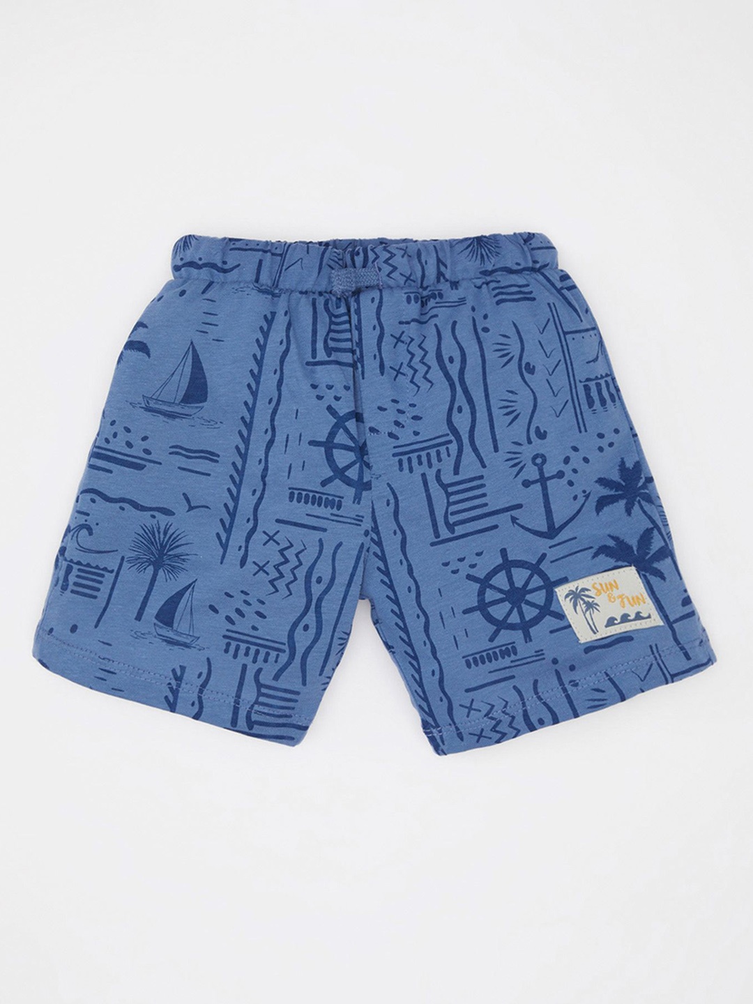 

DeFacto Boys Printed Cargo Shorts, Blue