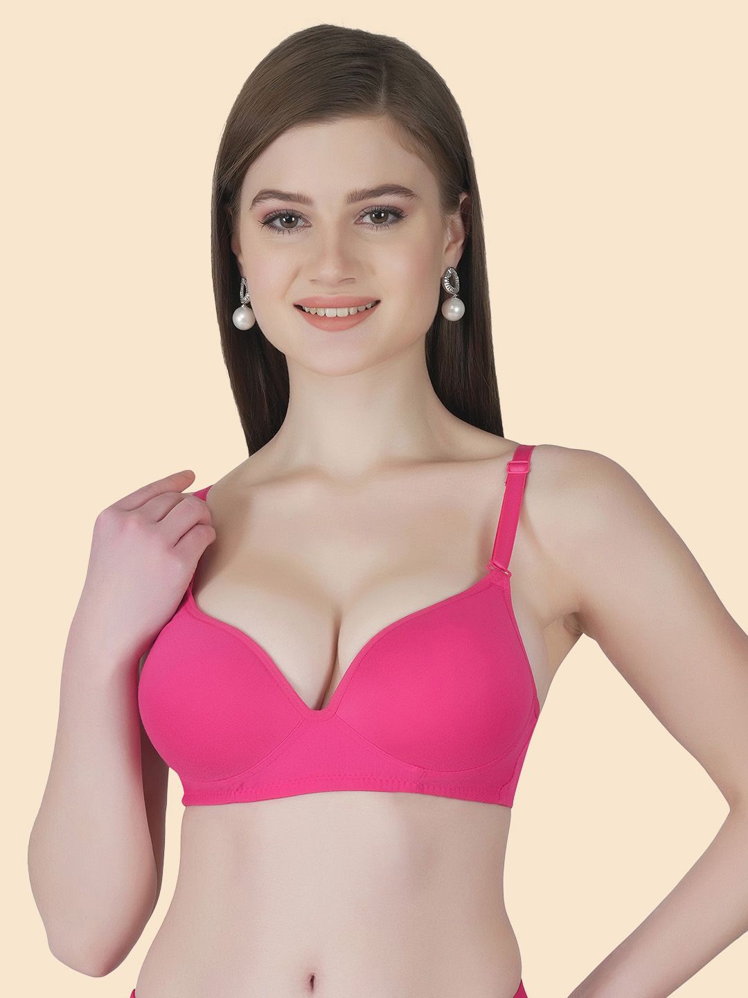 

Joomie Bra Medium Coverage Heavily Padded, Pink