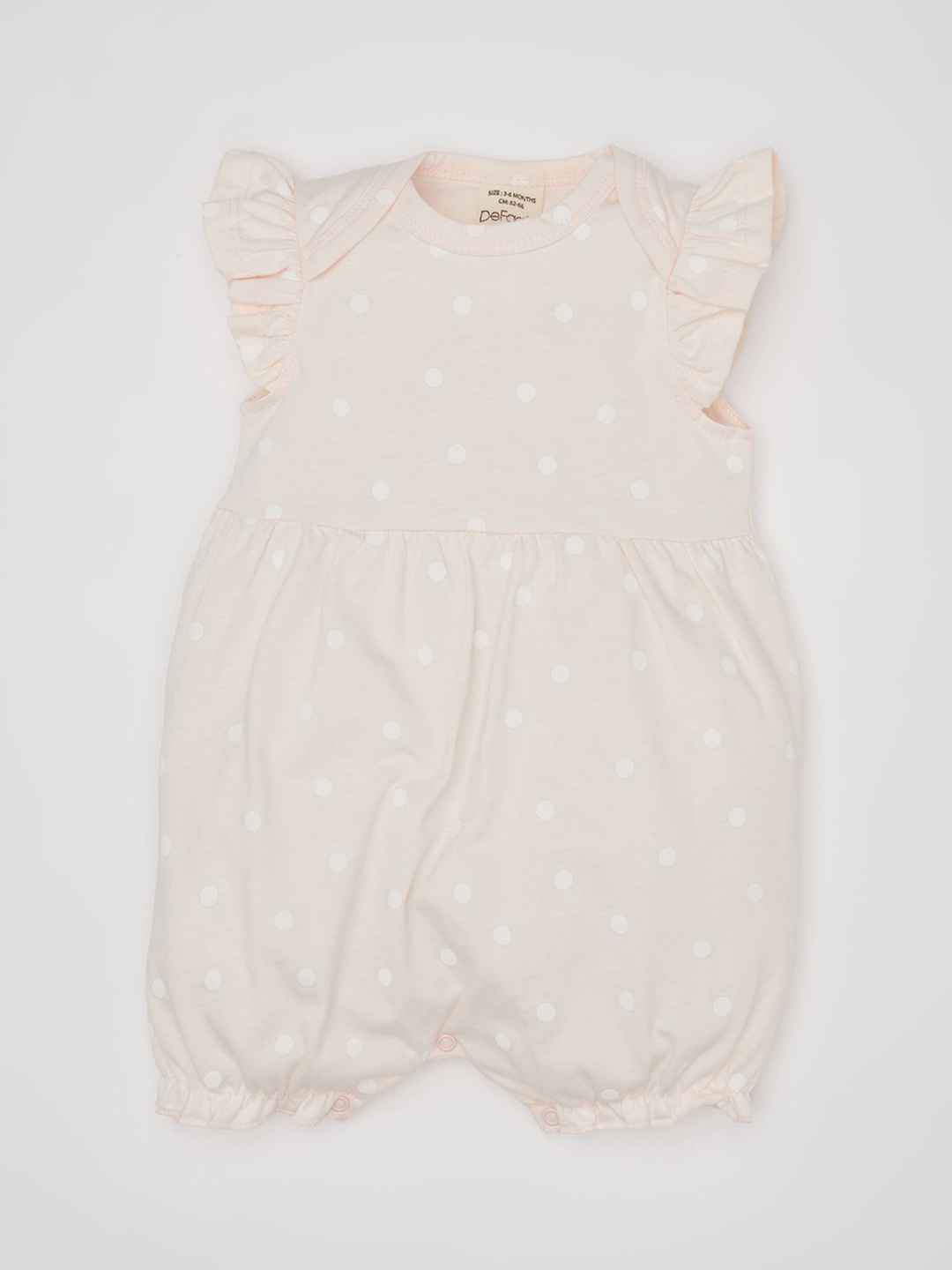 

DeFacto Girls Printed Cotton Bodysuit, Cream