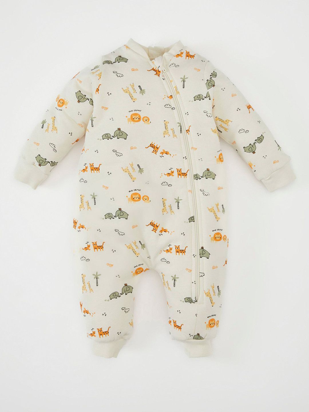 

DeFacto Infants Printed Romper, White