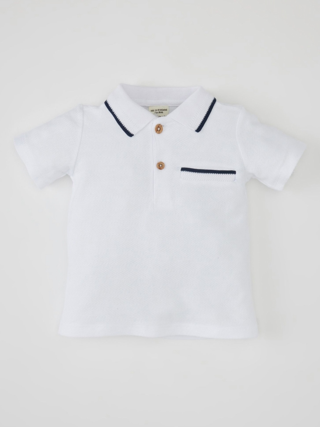 

DeFacto Boys Solid Polo Collar Cotton T-shirt, White