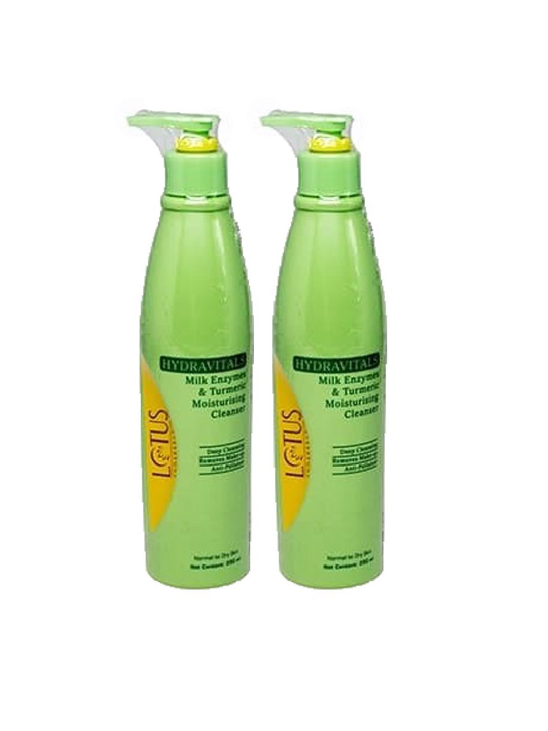 

Lotus Professional Set Of 2 Hydravitals Milk Enzymes & Turmeric Cleanser - 250ml Each, Green