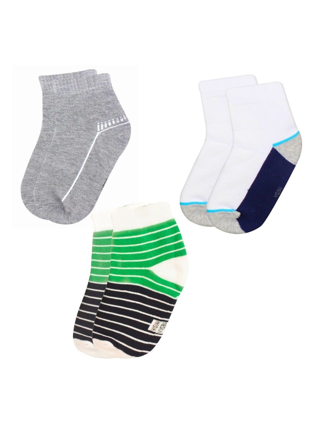 

BAESD Infant Ankle-Length Socks Pack Of 3, Grey