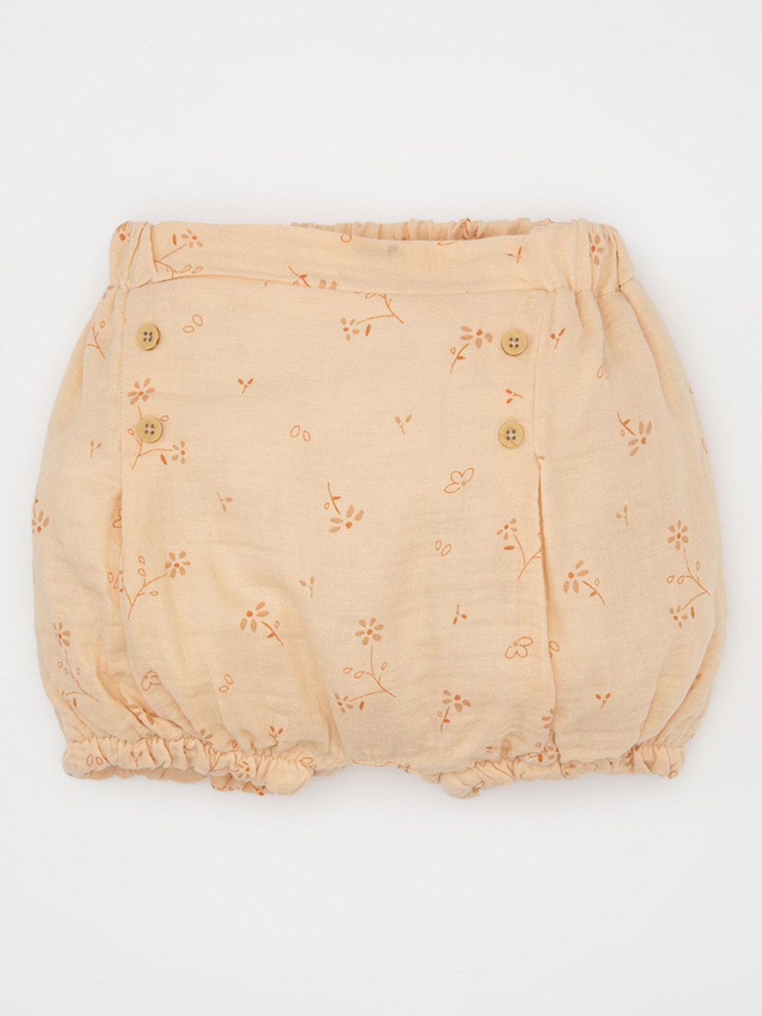 

DeFacto Girls pure cotton Floral print self design Shorts, Na