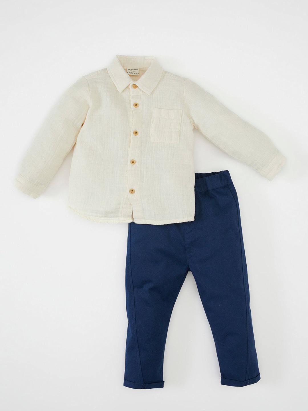 

DeFacto Boys Shirt with Trousers, Off white