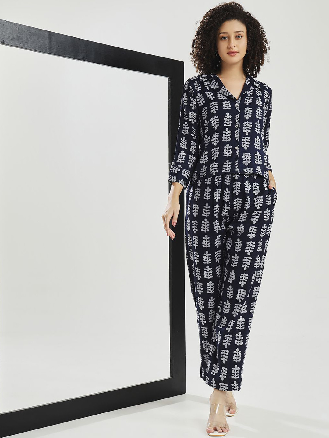 

CARTYSHOP Printed Shirt With Trouser, Blue
