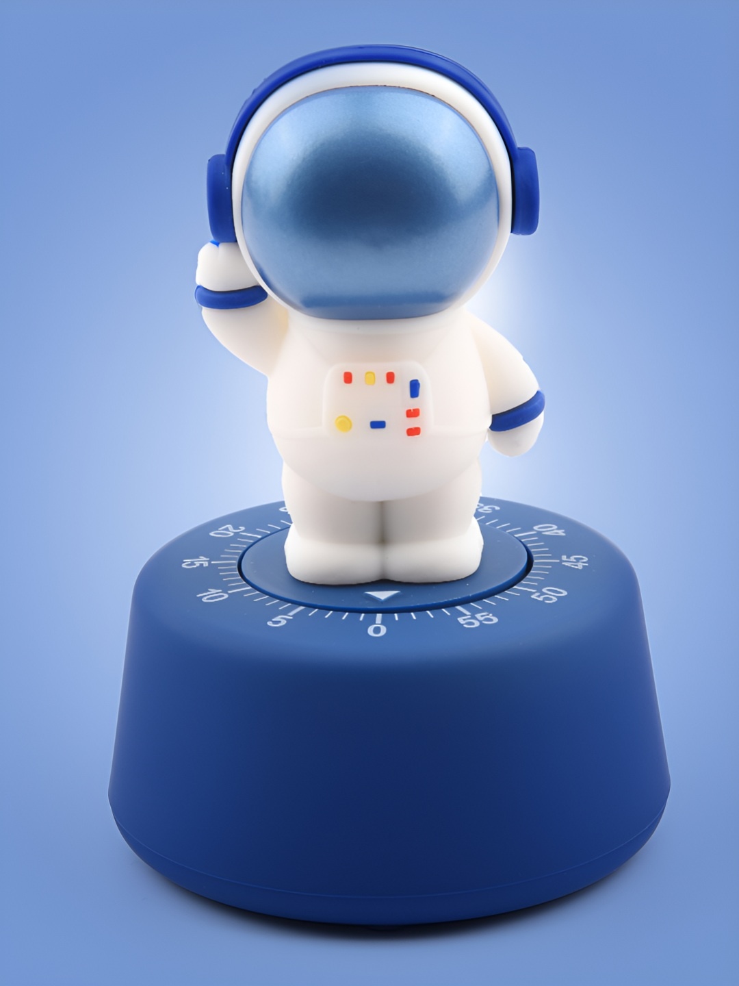 

COMICSENSE Blue & White Printed Contemporary Alarm Clock