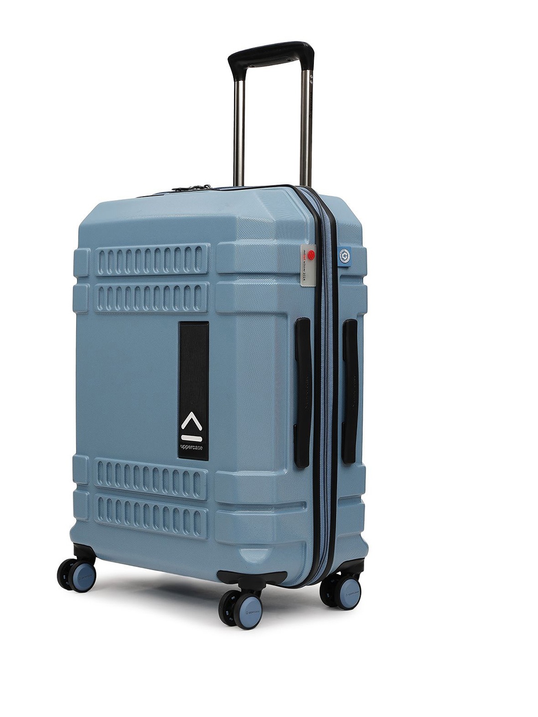 

uppercase Bullet Textured Hard-Sided Medium Trolley Bag, Blue