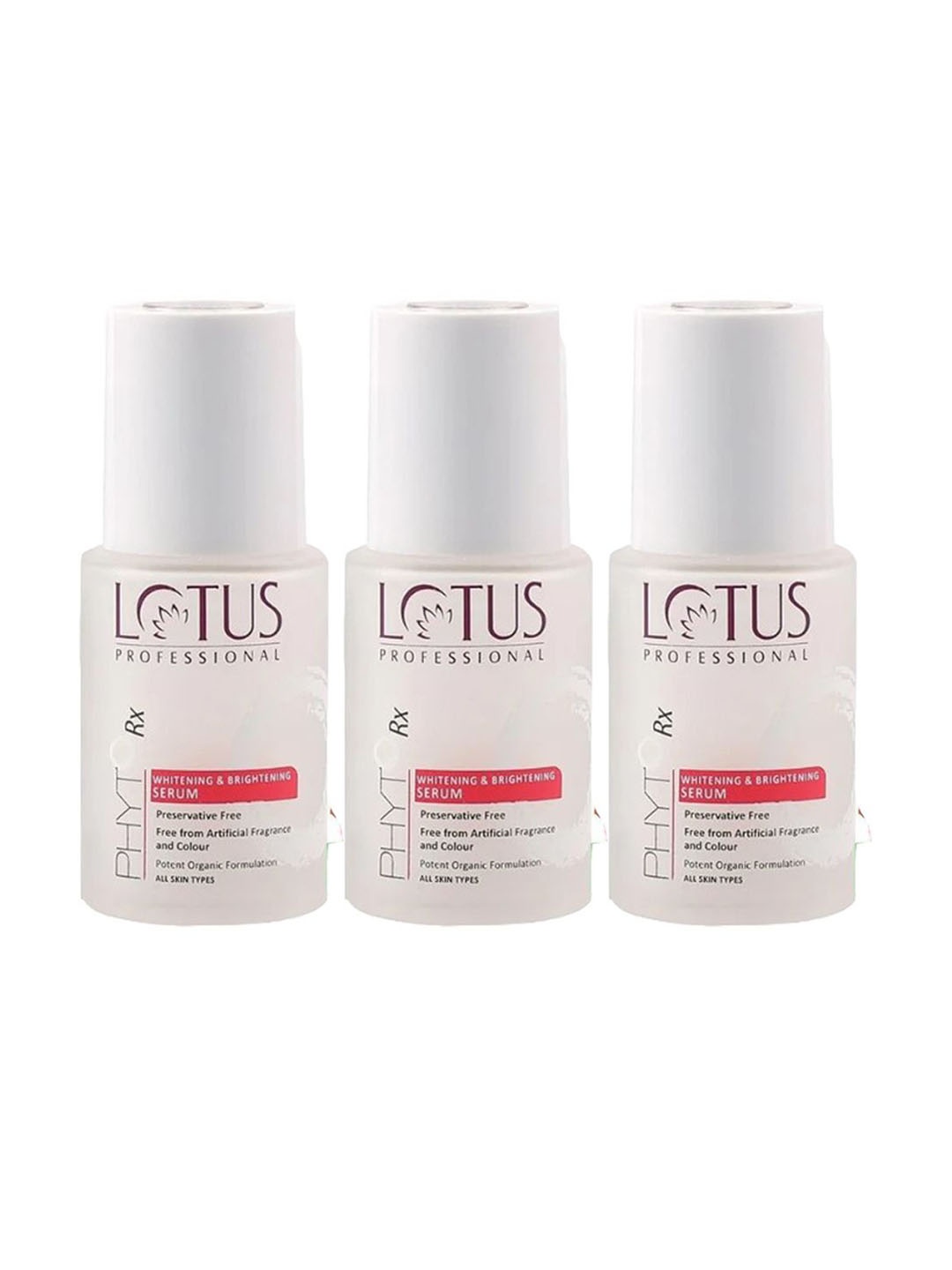 

Lotus Professional Set Of 3 PHYTORx Whitening & Brightening Serum With Lychee - 30 ml Each, White