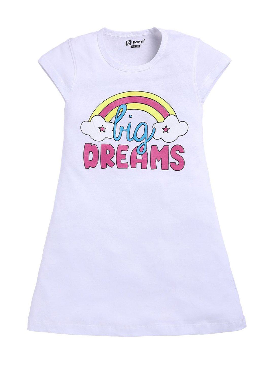 

E-TEENZ Printed A-Line Mini Dress, White