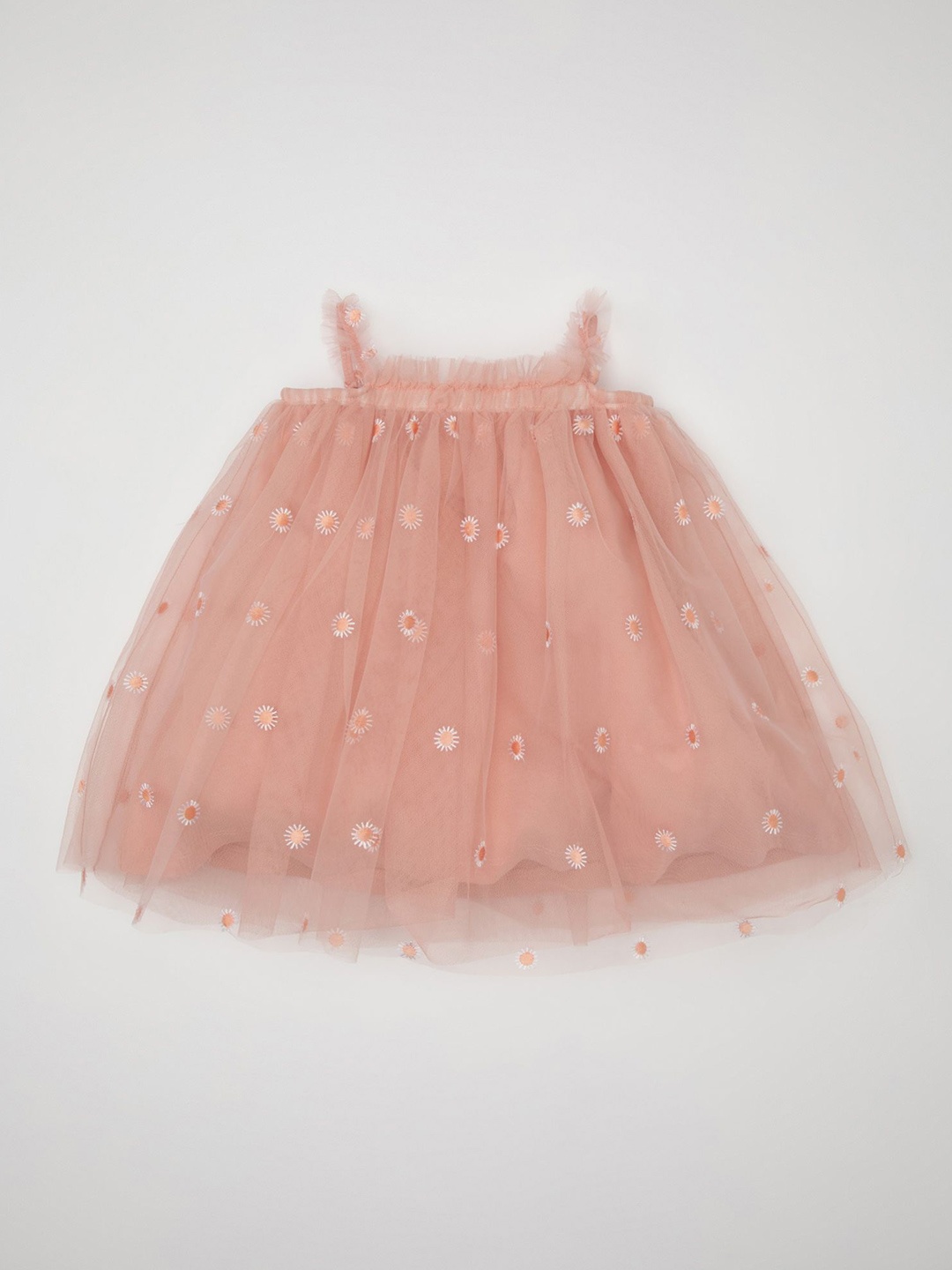 

DeFacto Embellished A-Line Dress, Peach