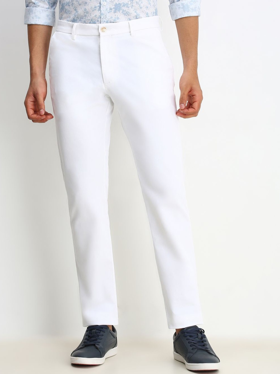 

Allen Solly Men Slim Fit Formal Trousers, White