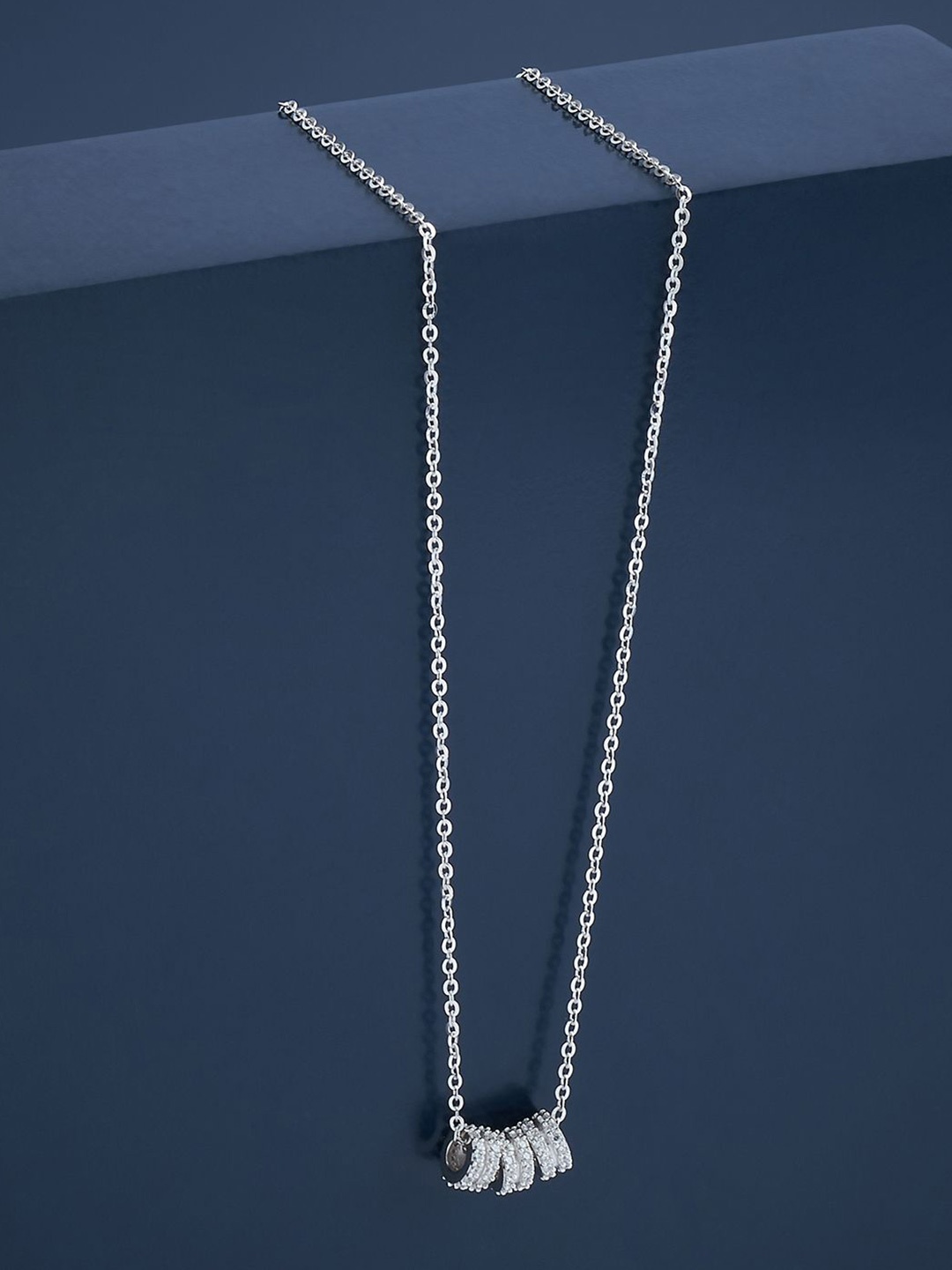 

Kushal's Fashion Jewellery Sterling Silver Cubic Zirconia Gold-Plated Chain