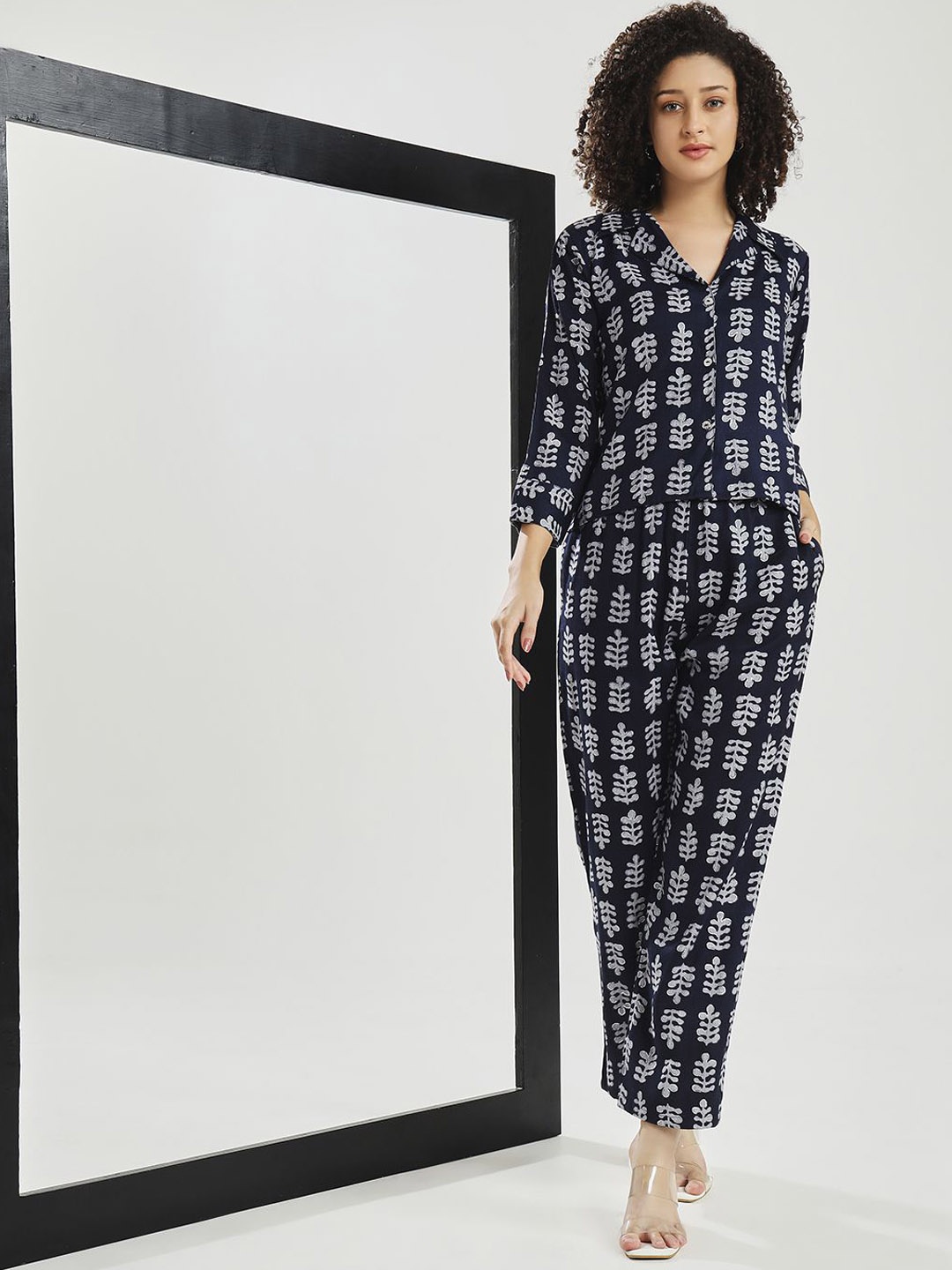 

CARTYSHOP Printed Shirt With Trouser, Blue