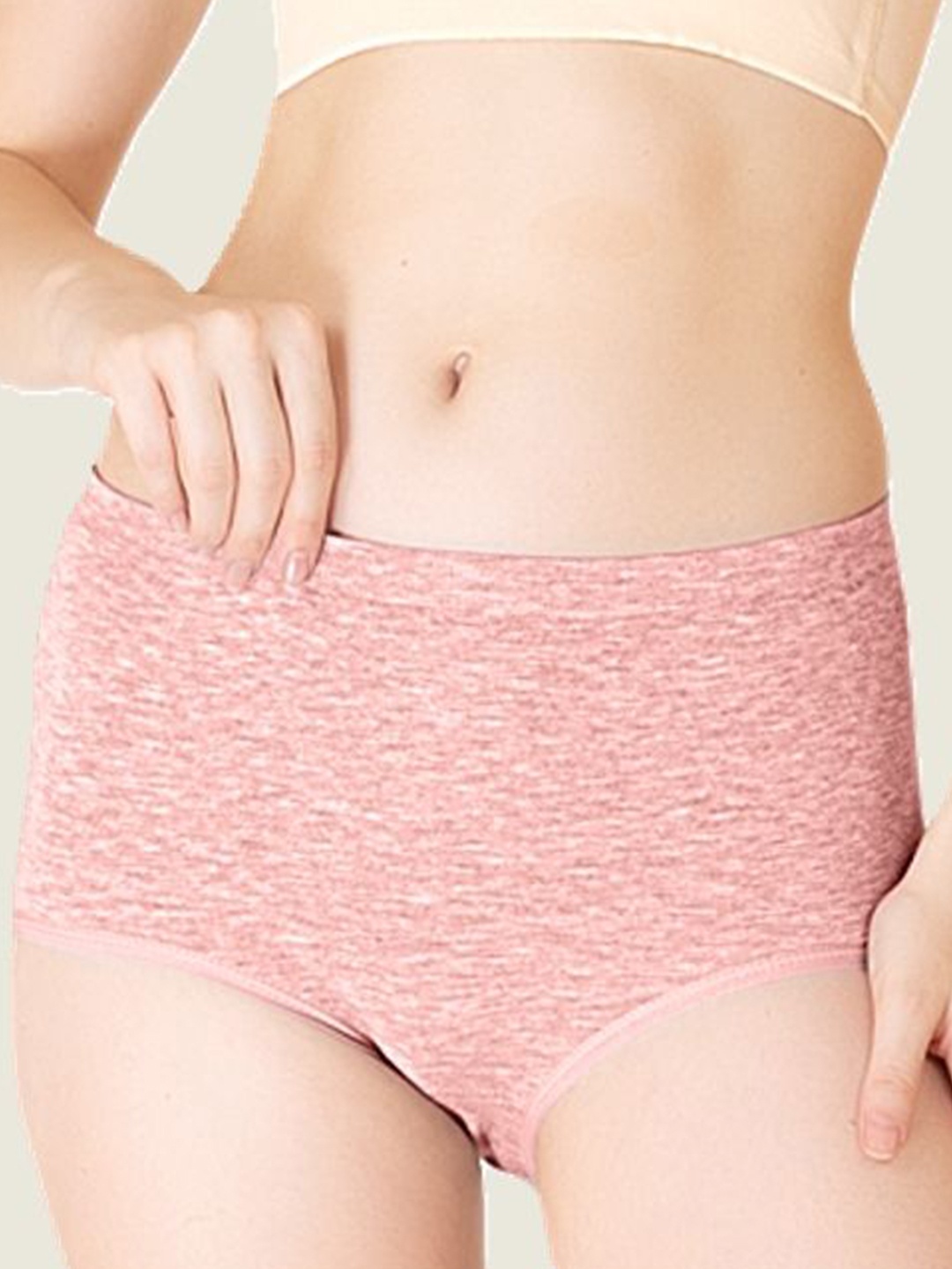 

Luella Seamless Mid-Rise Cotton Hipster Briefs, Pink