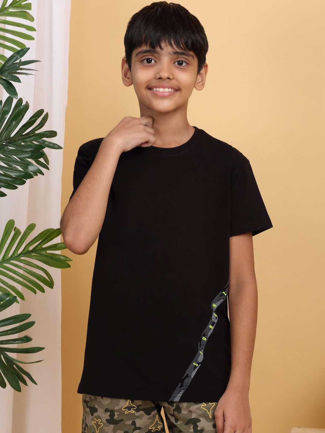

Sweet Dreams Solid Lounge Tshirts, Black