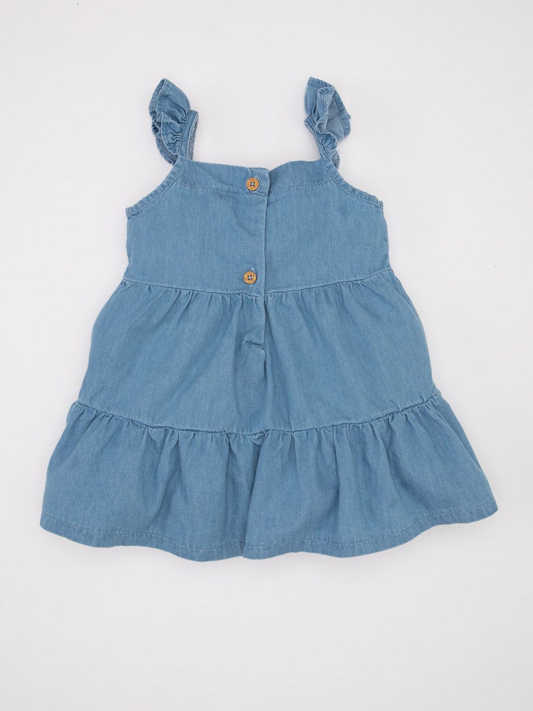 

DeFacto Girls Cotton Solid Sleeveless Fit and Flare Dress, Na
