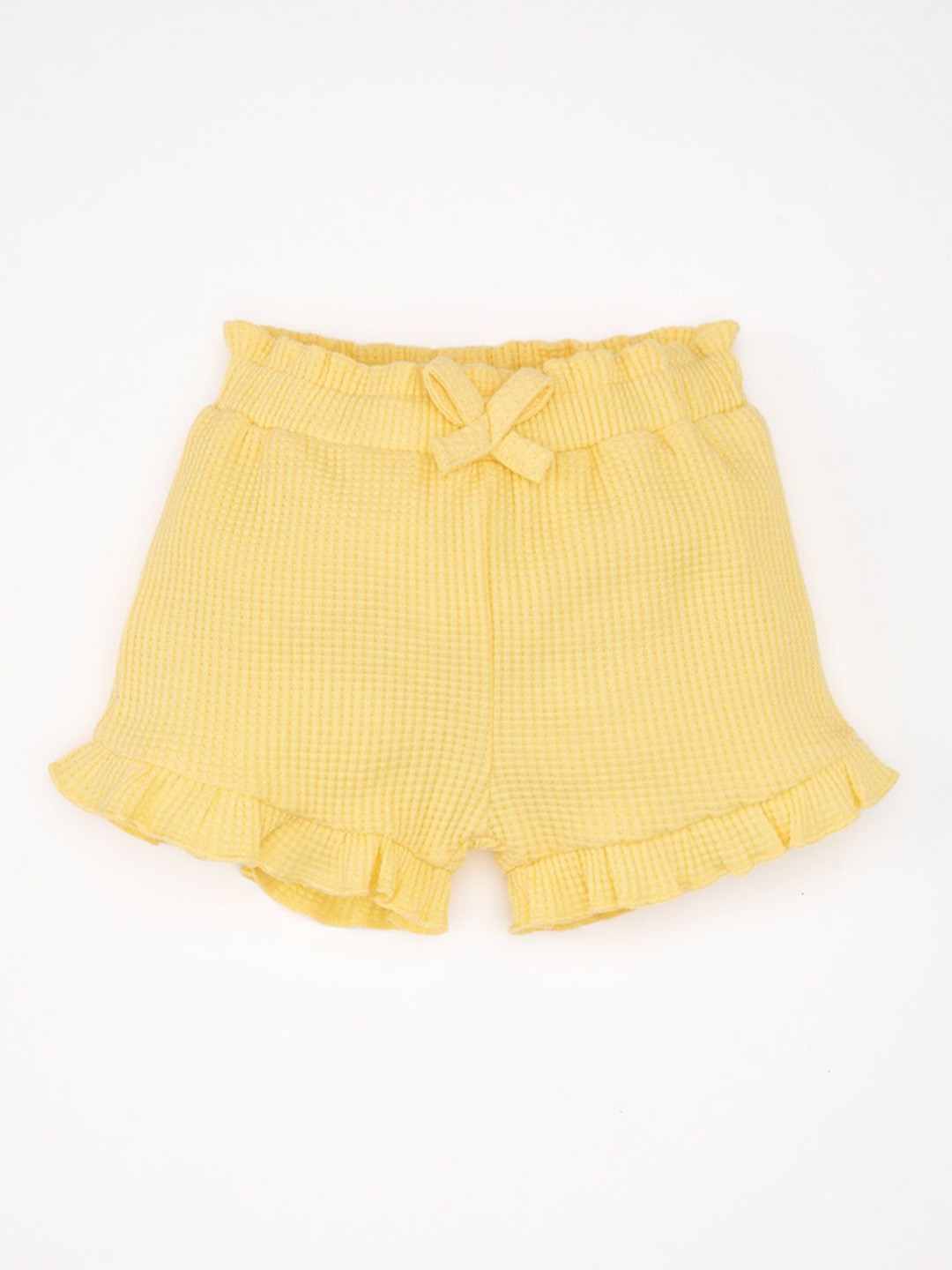 

DeFacto Girls Mid-Rise Regular Shorts, Yellow
