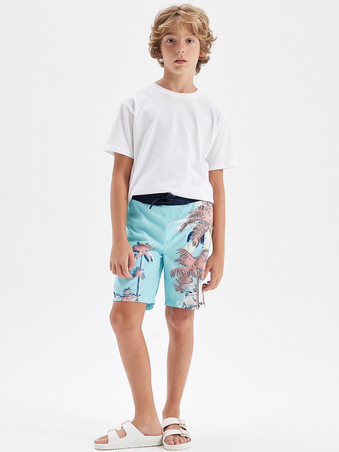 

DeFacto Boys Printed Swim Bottoms, Blue