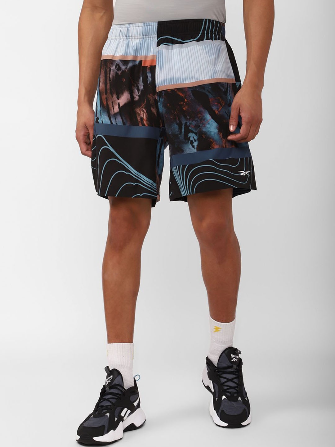 

Reebok Austin Printed Men Shorts, Black