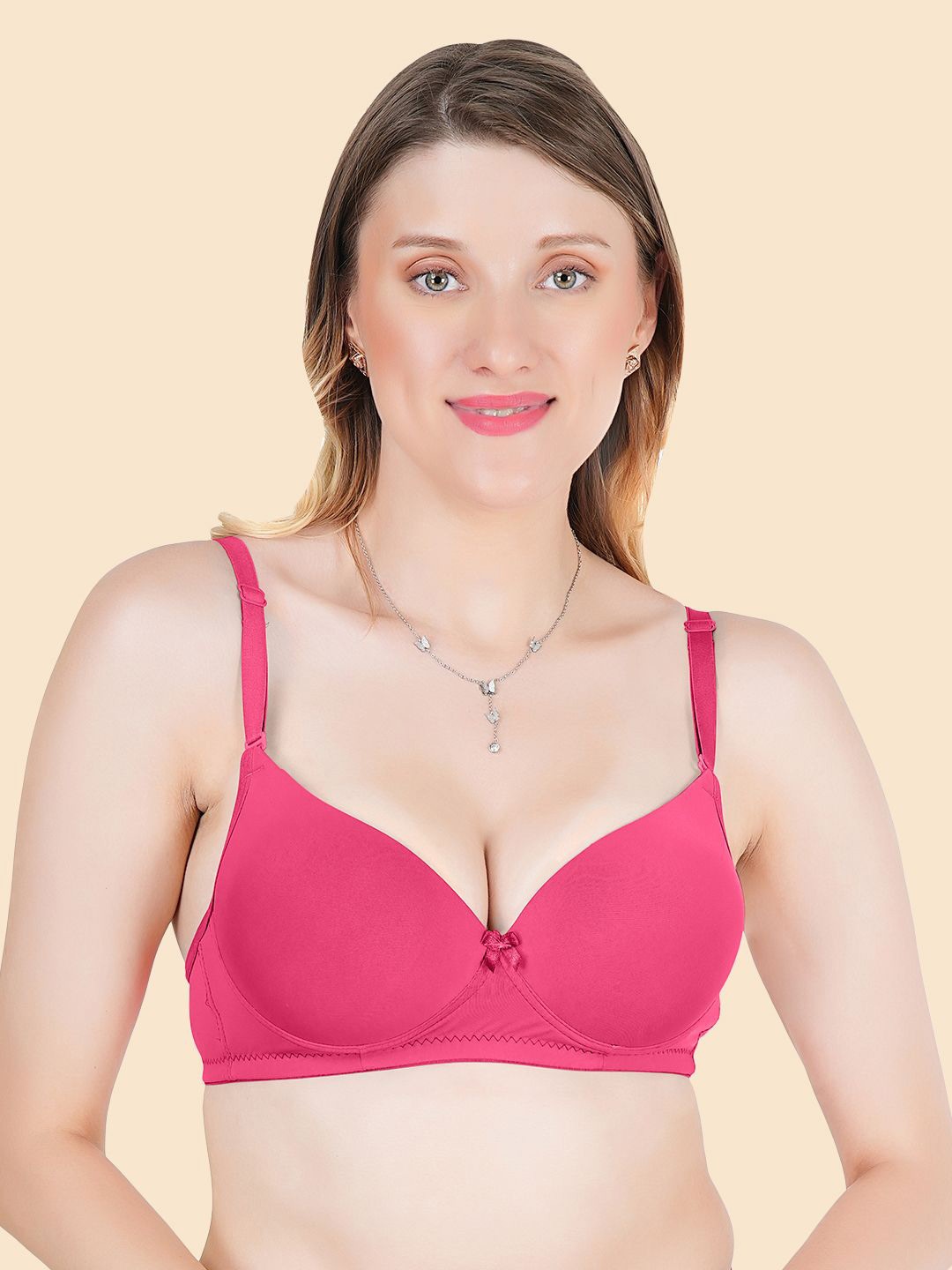 

Joomie Bra Medium Coverage Heavily Padded, Pink