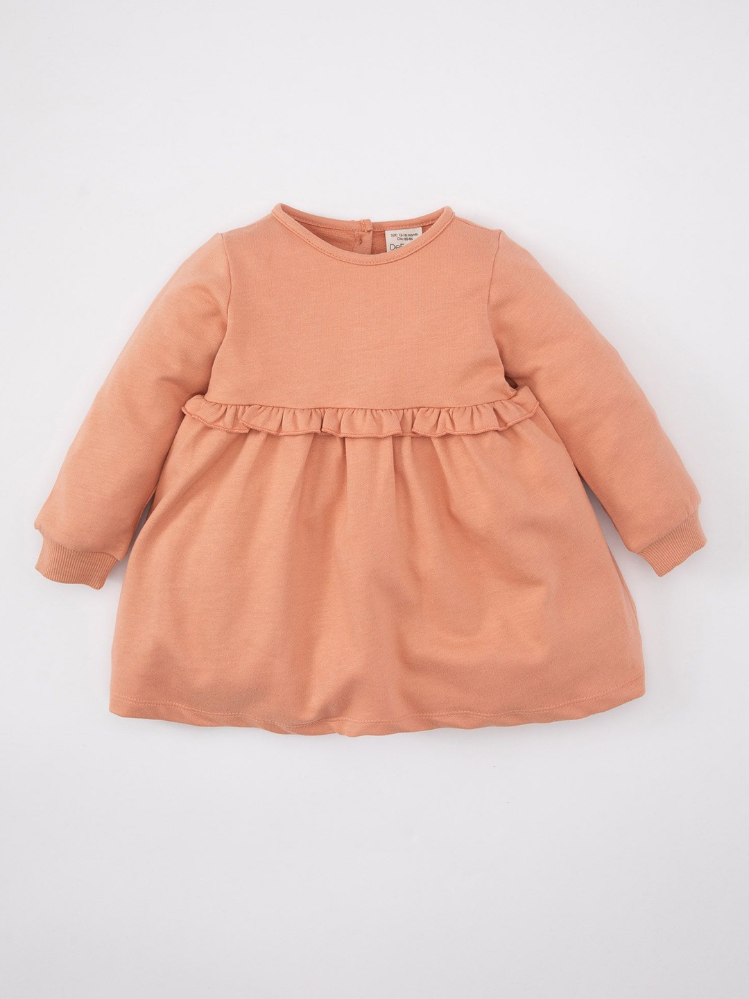

DeFacto Girls Solid A-Line Above Knee Dress, Peach