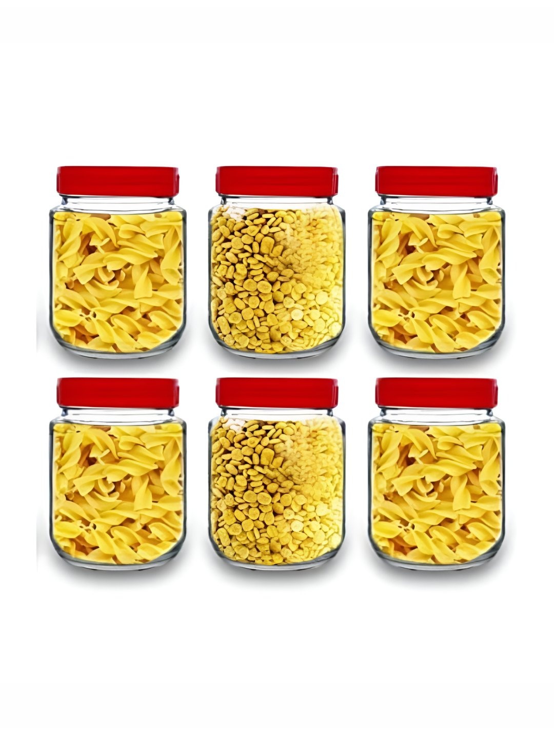 

CROCO JAR Piramal 6 Pieces Glass Containers - 500 ml, Transparent