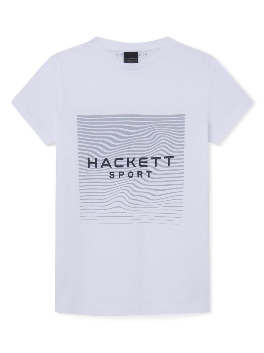 

HACKETT LONDON Boys Typographic Printed Round Neck Cotton Slim Fit T-shirt, White