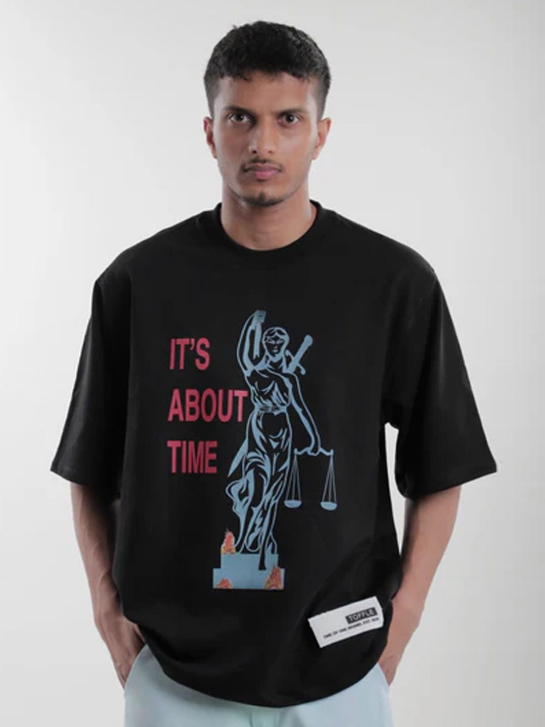 

TOFFLE Unisex Printed T-shirt, Black