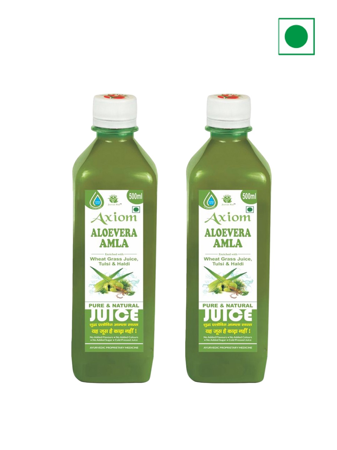 

Axiom Set Of 2 Aloevera Amla Juice - 500ml Each, Green