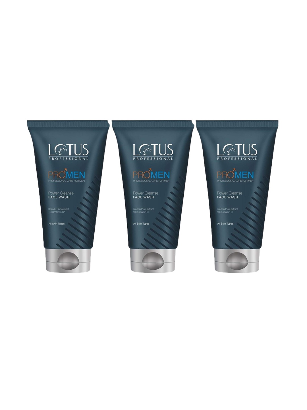 

Lotus Professional Set Of 3 Promen Power Cleanse Face Wash - 100 ml, Black