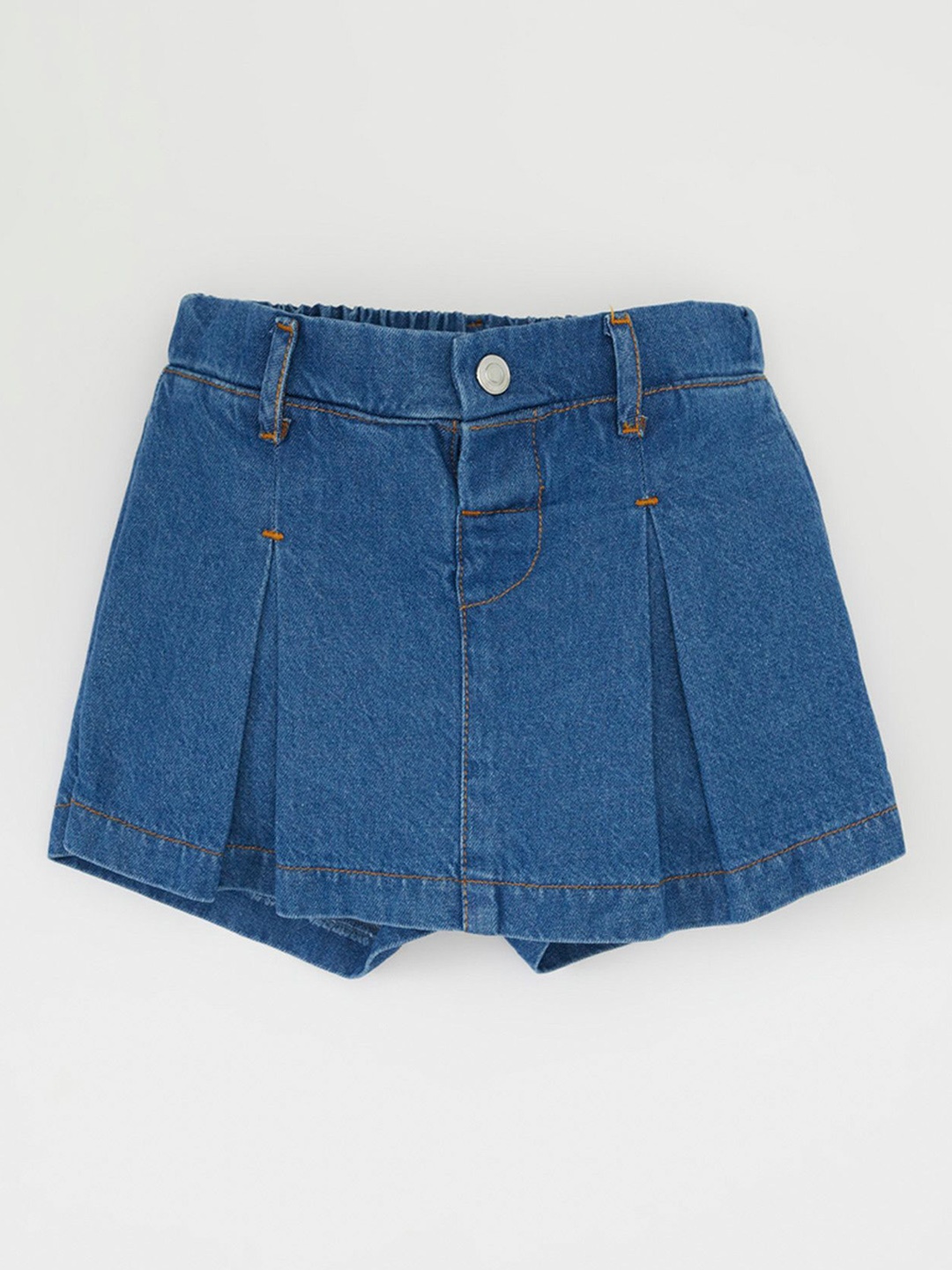 

DeFacto Girls Solid Regular Fit Denim Shorts, Blue
