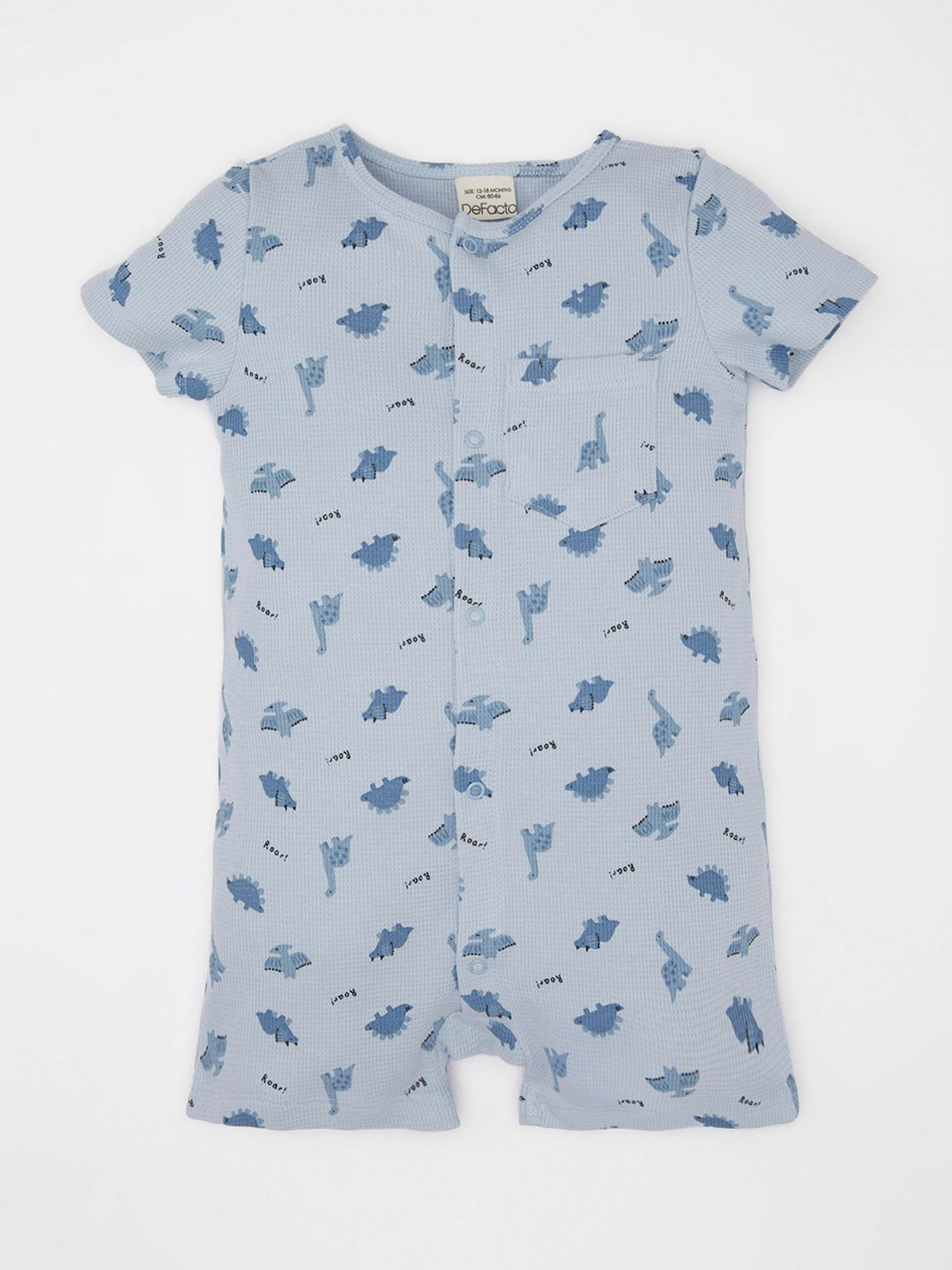 

DeFacto Infants Conversational Printed Romper, Blue