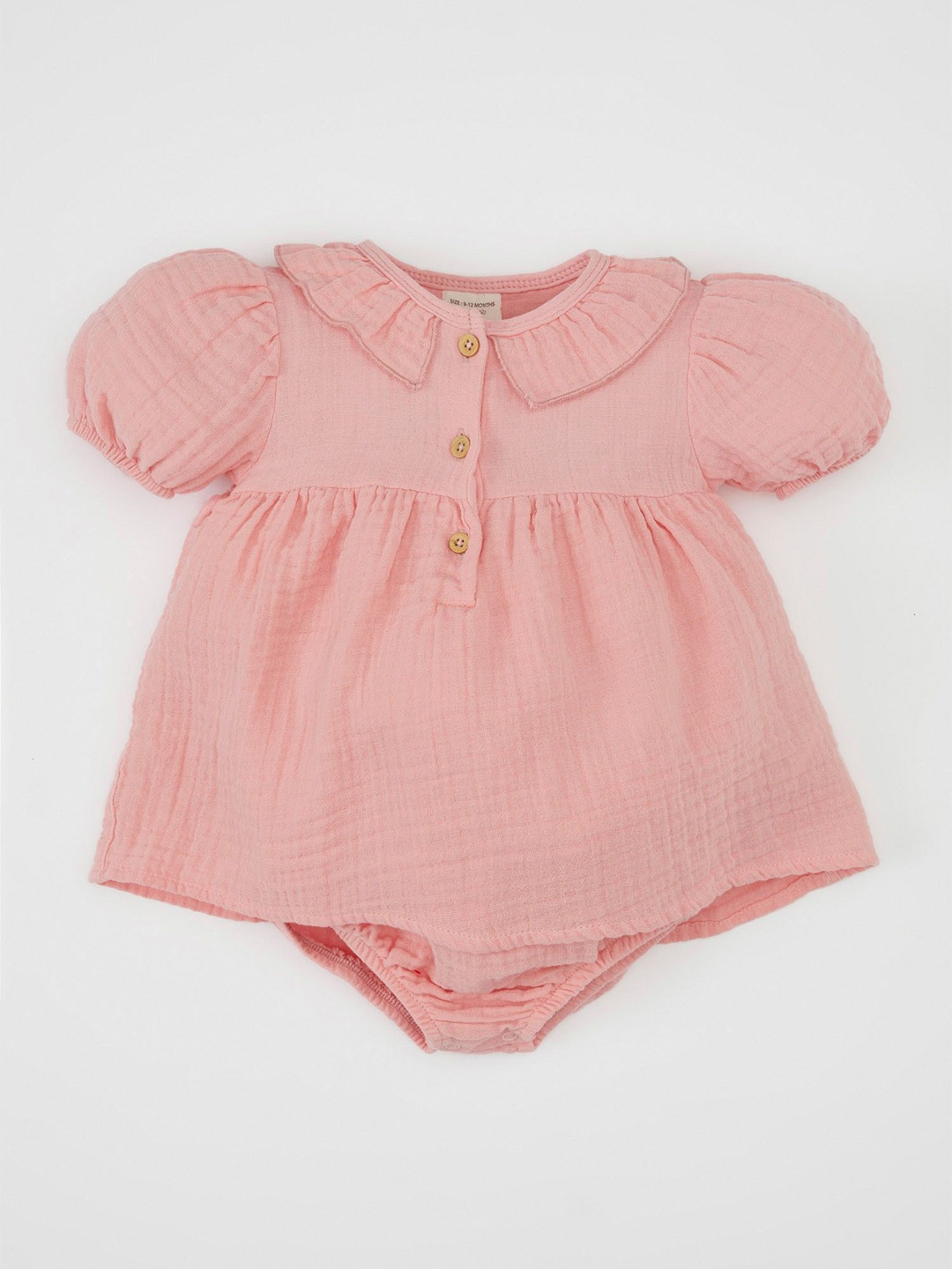 

DeFacto Infants Girls Pure Cotton Bodysuit, Peach