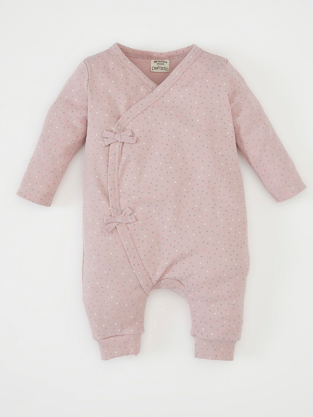 

DeFacto Girls V-Neck Polka Dot Rompers, Pink