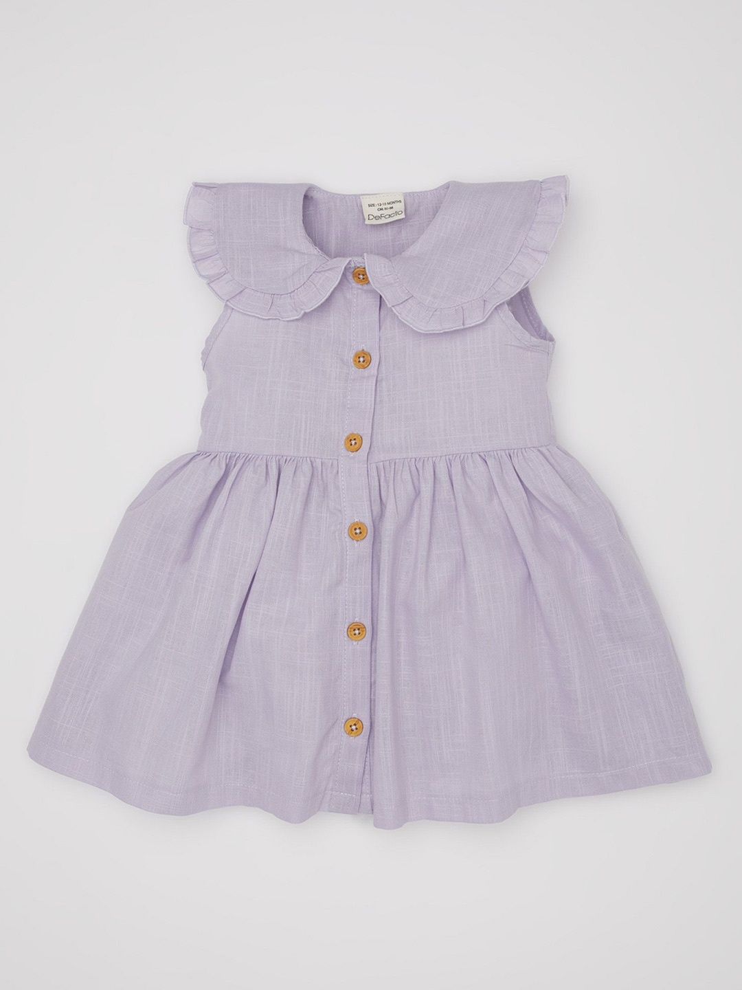 

DeFacto Striped Peter Pan Collar Fit & Flare Dress, Purple