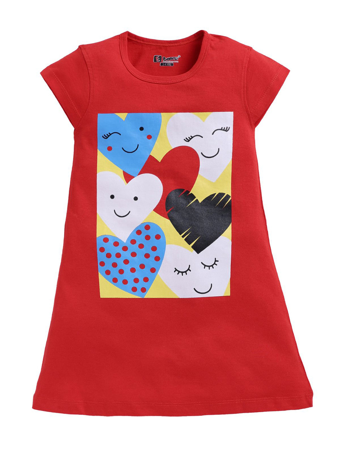 

E-TEENZ Print A-Line Mini Dress, Red