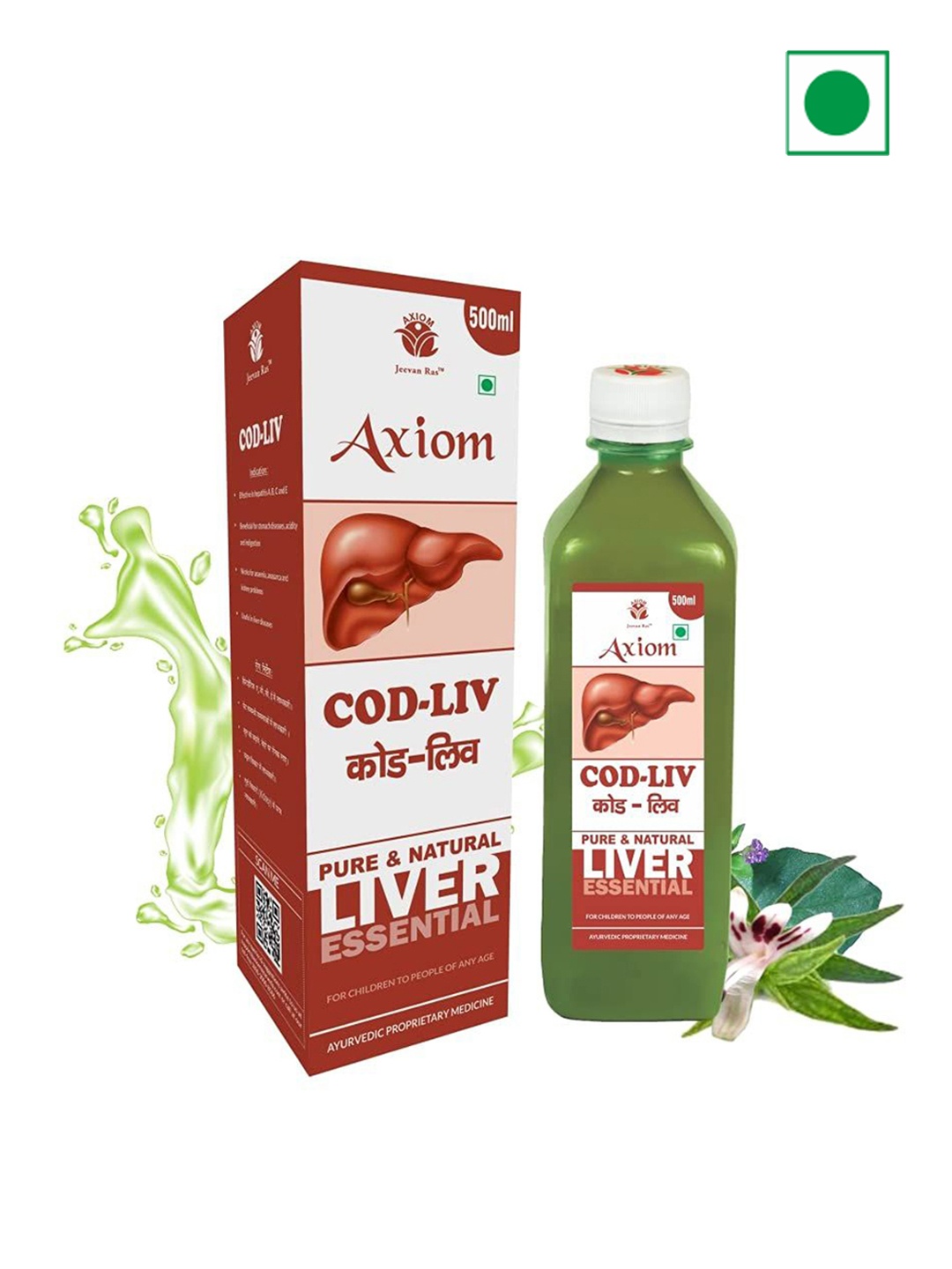 

Axiom Set Of 2 Cod-Liv -500ml Each, Green