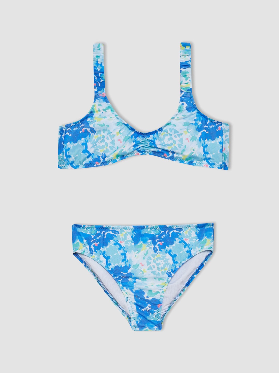 

DeFacto Girls Printed Two Piece Swim Set, Blue