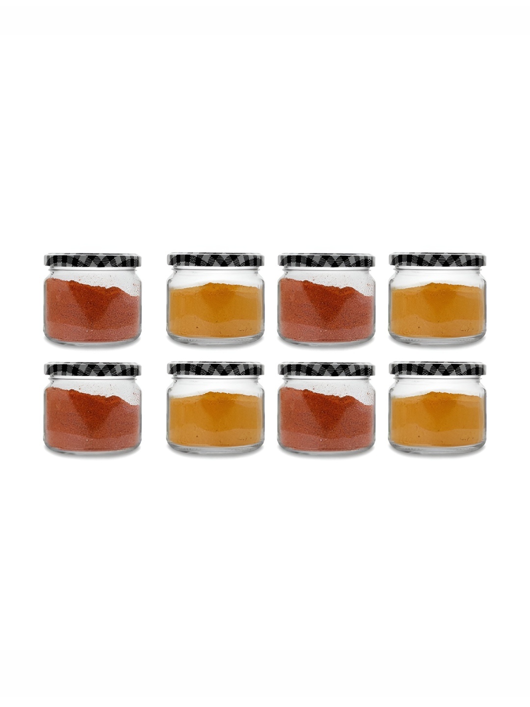 

CROCO JAR Piramal Transparent & Black 8 Pieces Glass Containers 300 ml