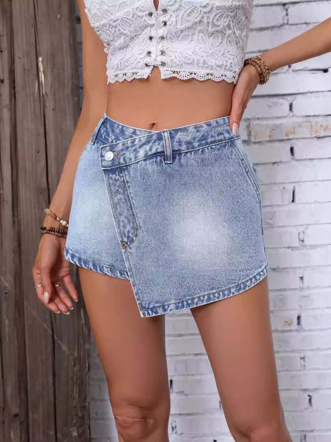 

KPOP Women Regular Fit High Rise Skorts, Blue