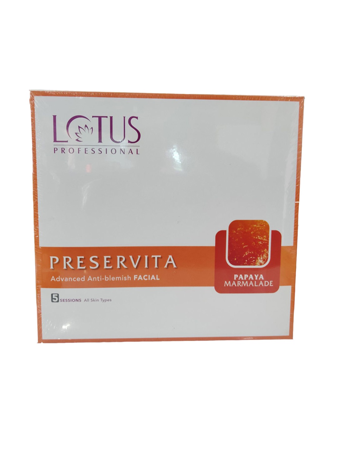 

Lotus Professional Preservita Papaya 5 Session Skin Whitening Facial Kit, Red