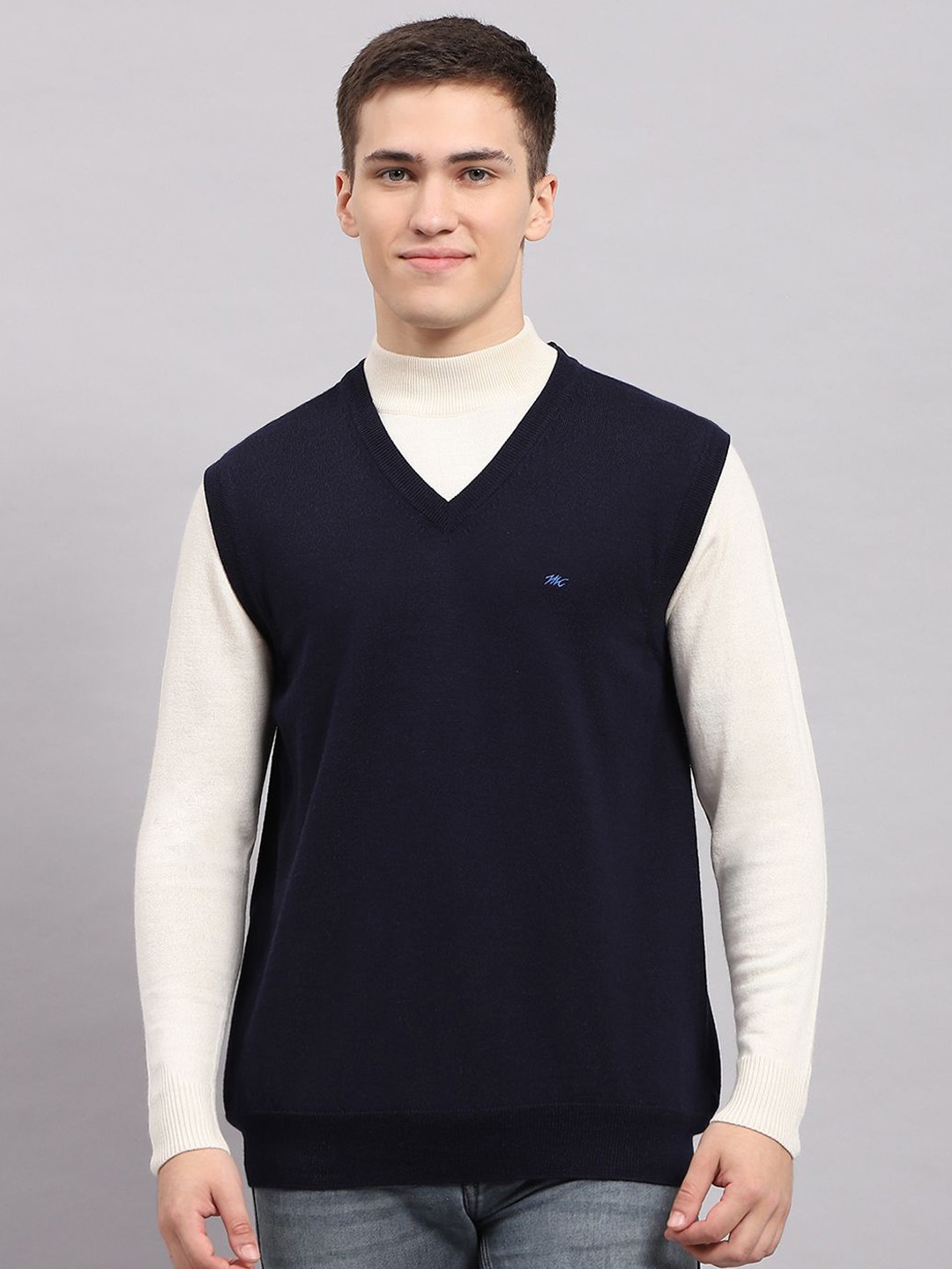 

Monte Carlo Men Woollen Pullover, Navy blue