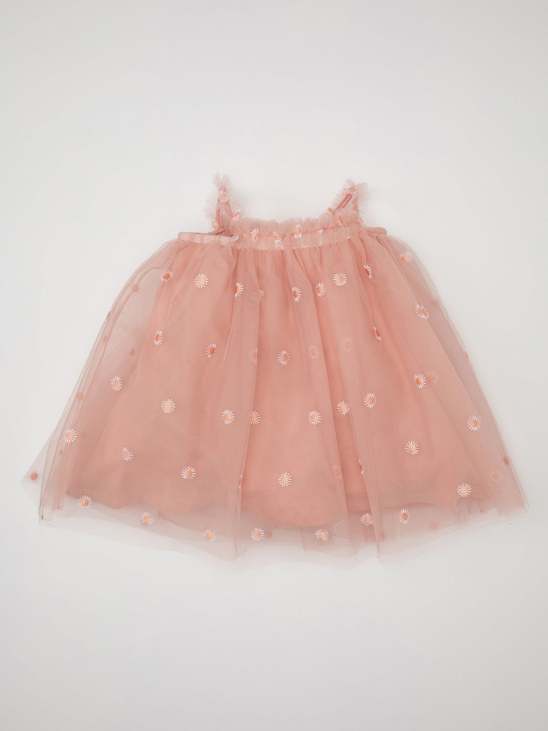 

DeFacto Girls Embellished A-Line Dress, Peach