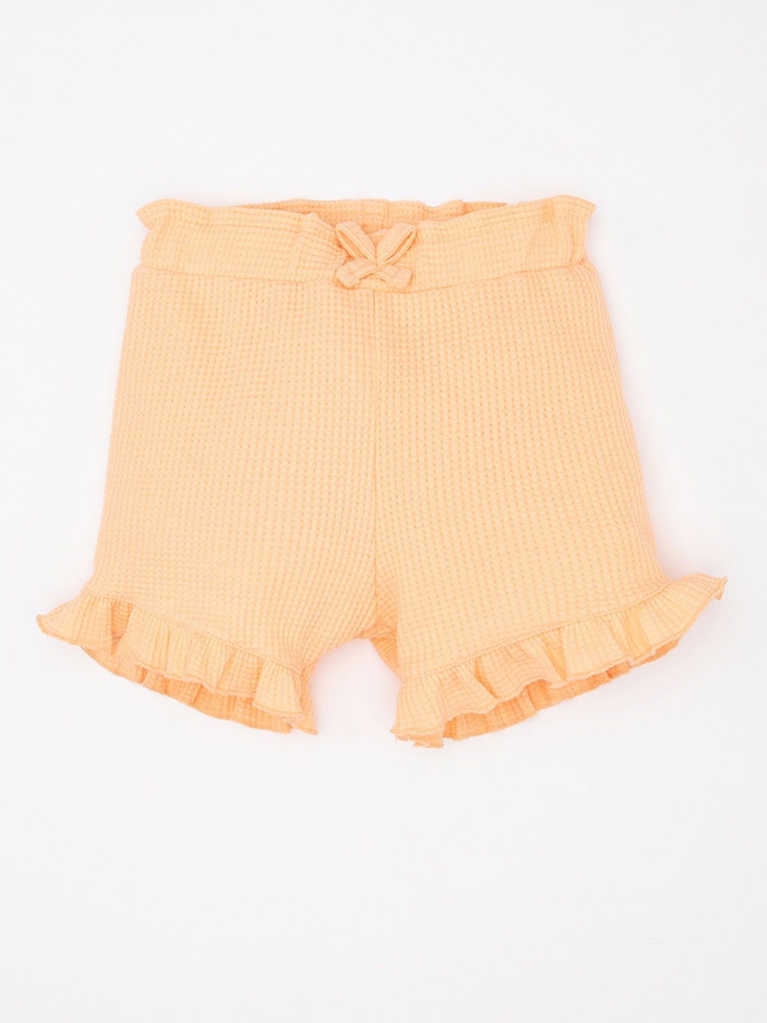 

DeFacto Girls Mid-Rise Regular Fit Shorts, Peach