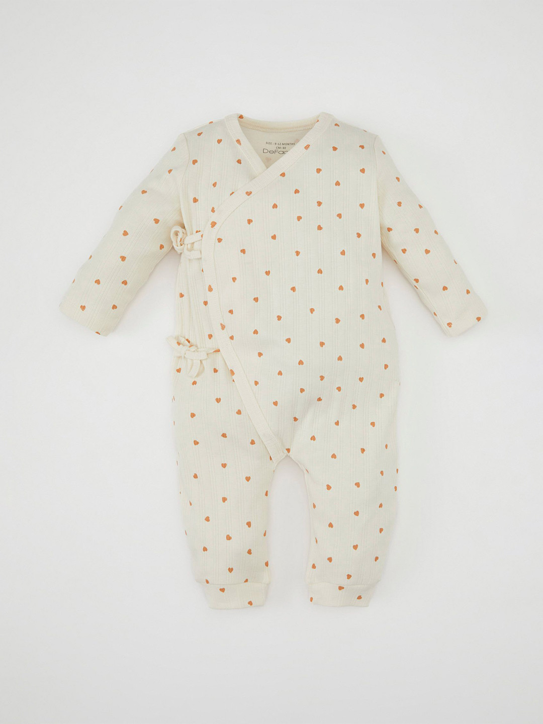 

DeFacto Girls Printed Cotton Romper, White