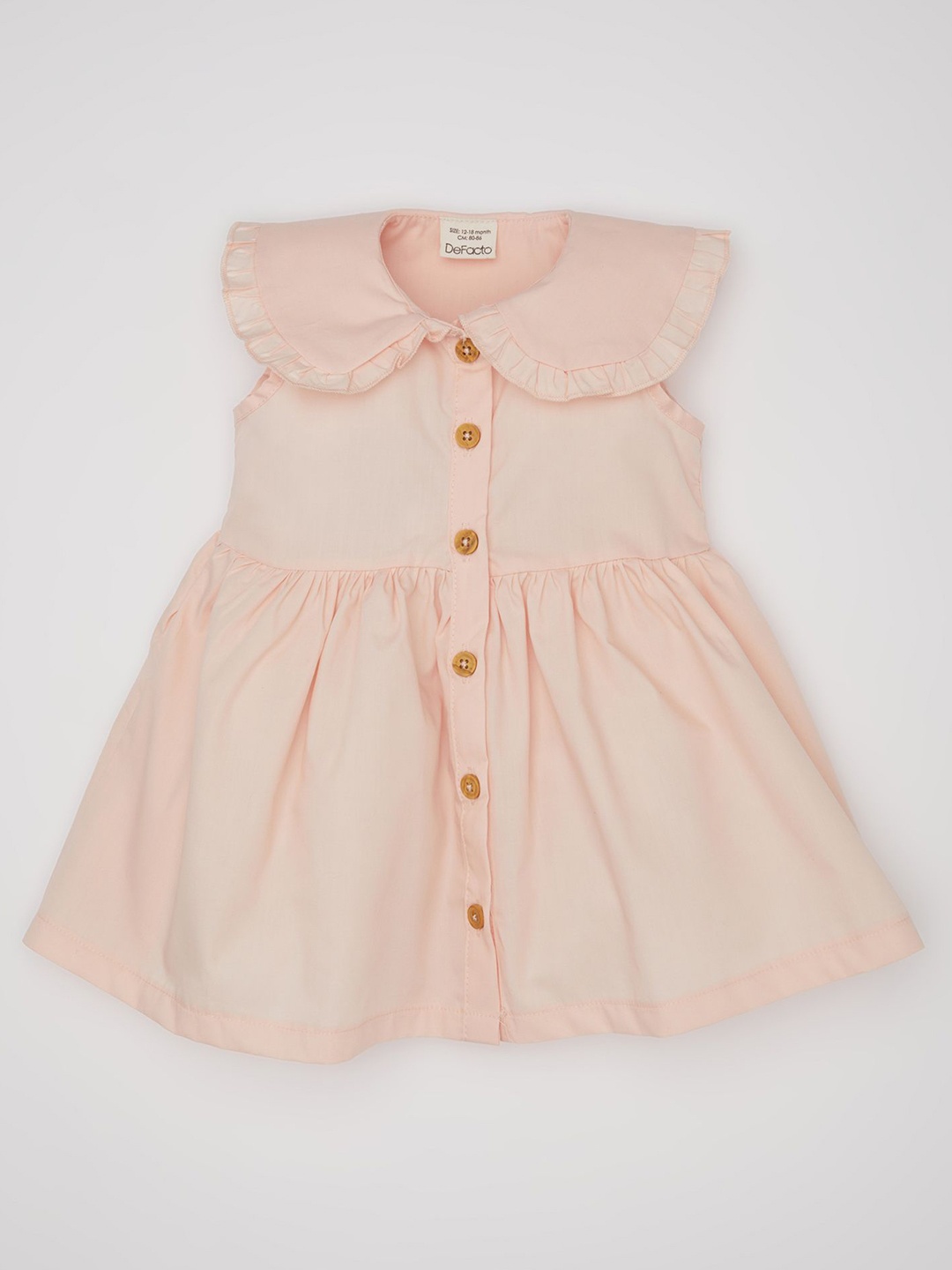 

DeFacto Girls Peter Pan Collar Mini Dress, Cream