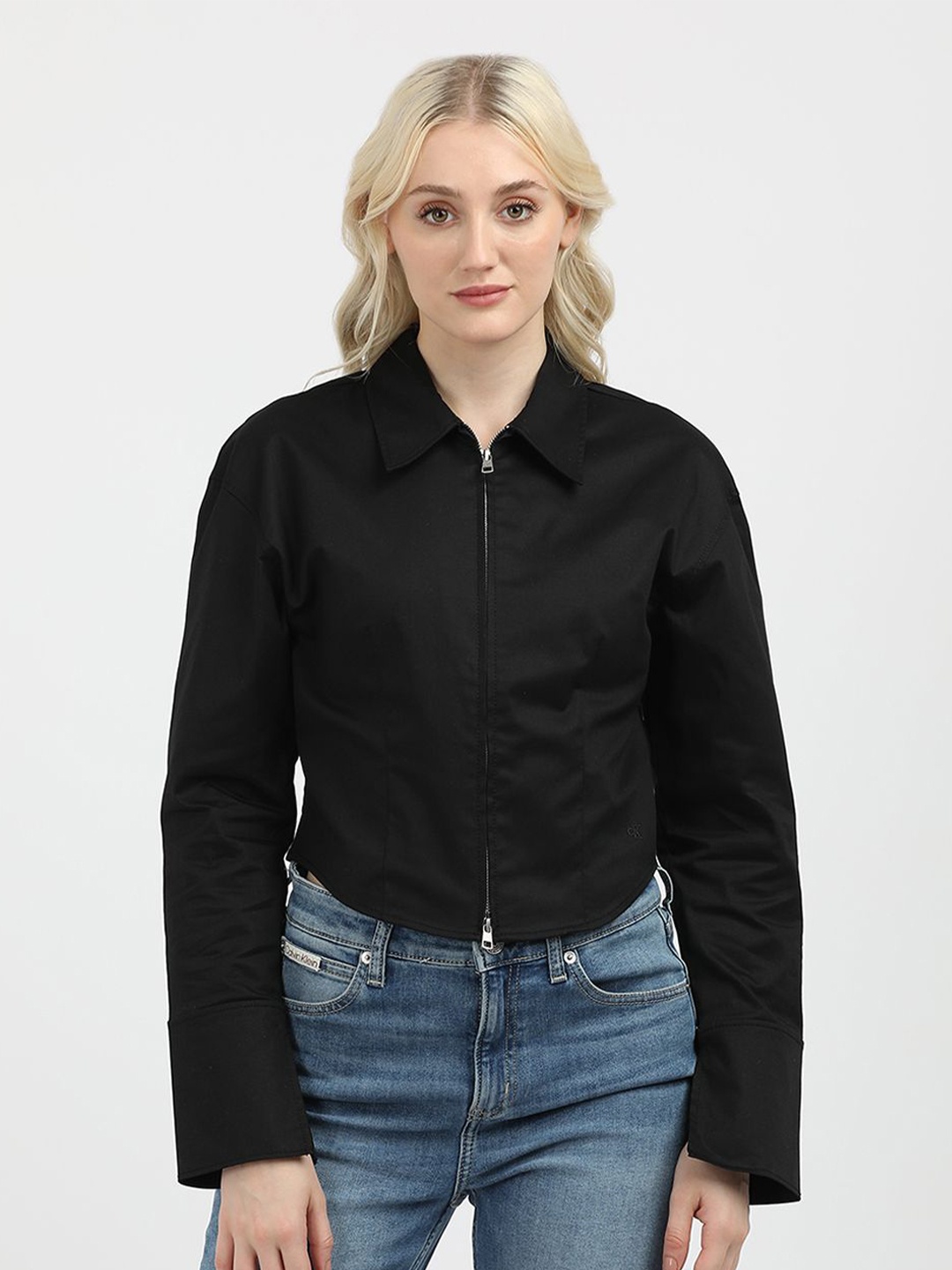 

Calvin Klein Jeans Cotton Shirt Style Top, Black